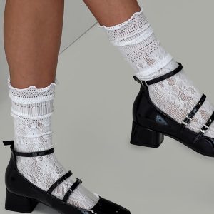 Arneway White Frill Sock White