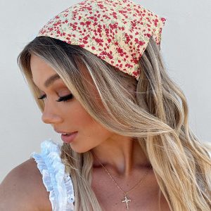 Suzy Floral Head Scarf Pink