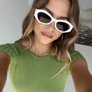 Lenora Sunglasses White