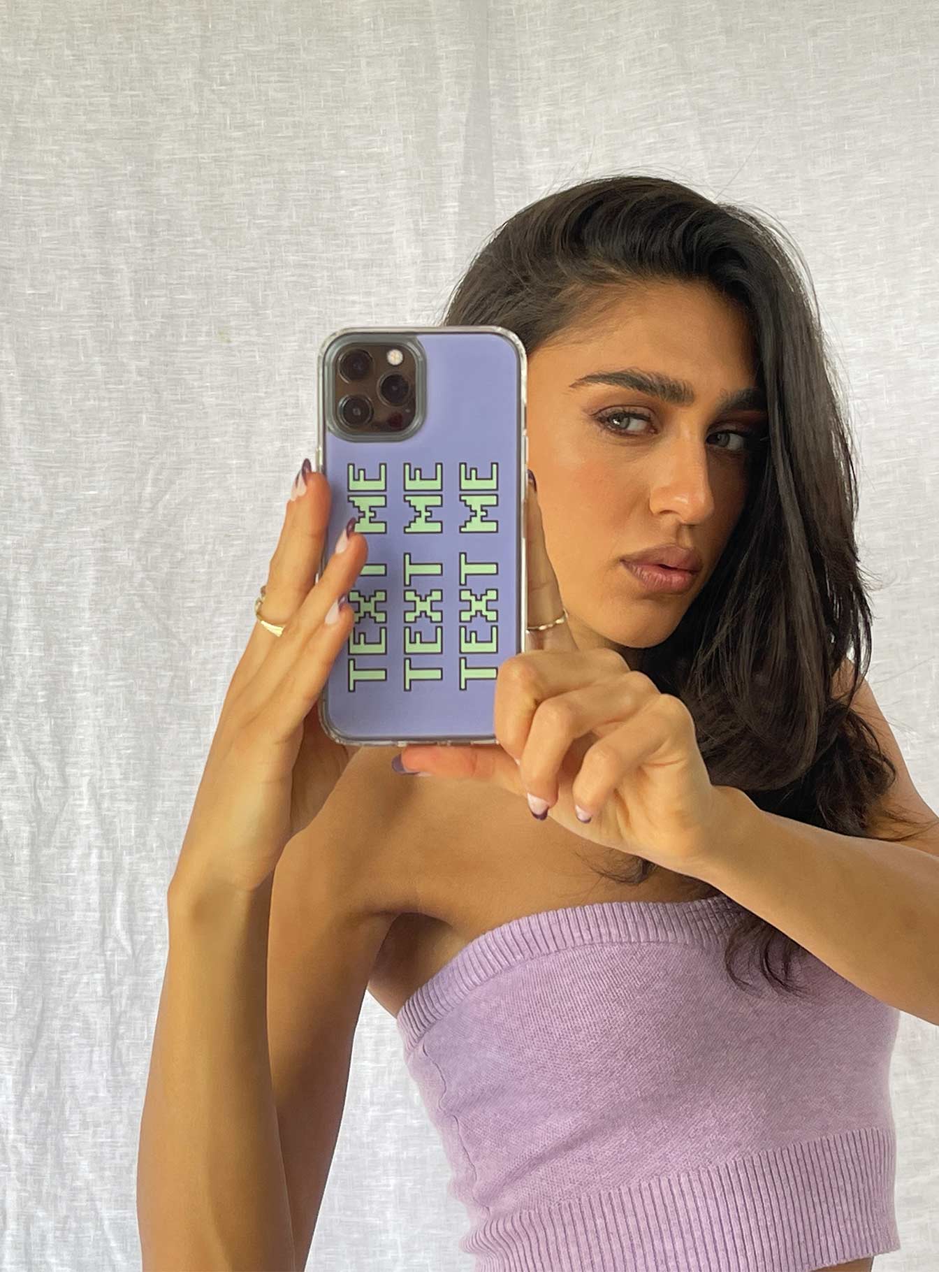 Text Me iPhone Case Blue / Green