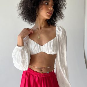 Kerry Long Sleeve Top White