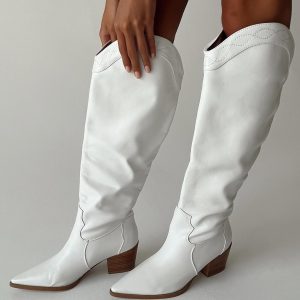 Orleans Western Boot White