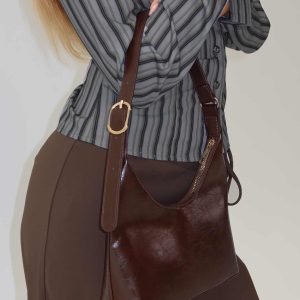 Lacen Medium Shoulder Bag Brown