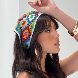 Purley Crochet Hair Scarf Multi