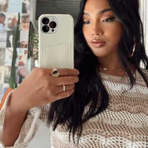 Carvey Nylon iPhone Case Cream