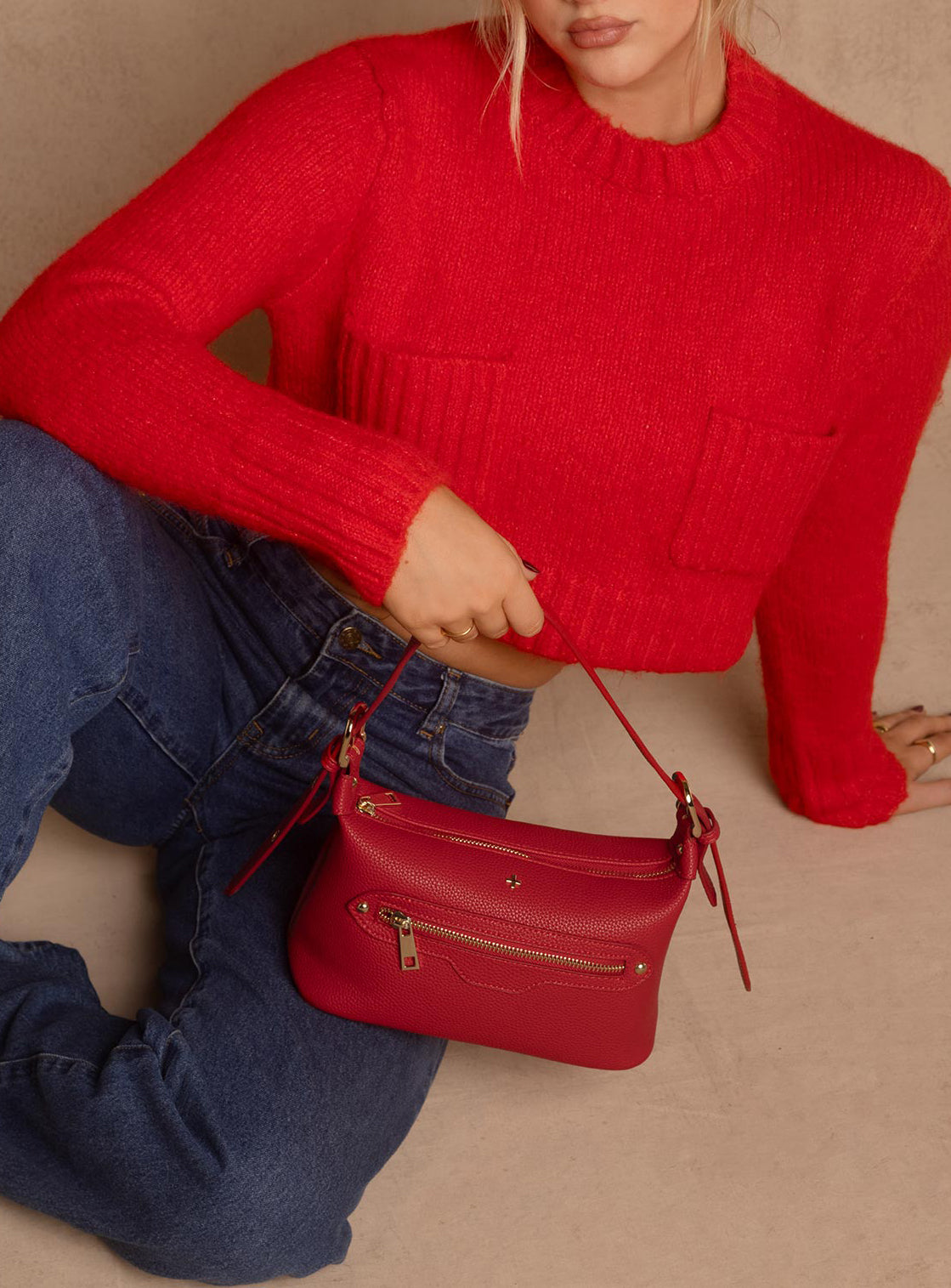 Sopha Dopha X Peta & Jain Lunda Shoulder Bag Red - Image 5