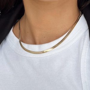 Snake Chain Necklace Gold