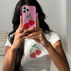 Strawberry Lane iPhone Case Pink