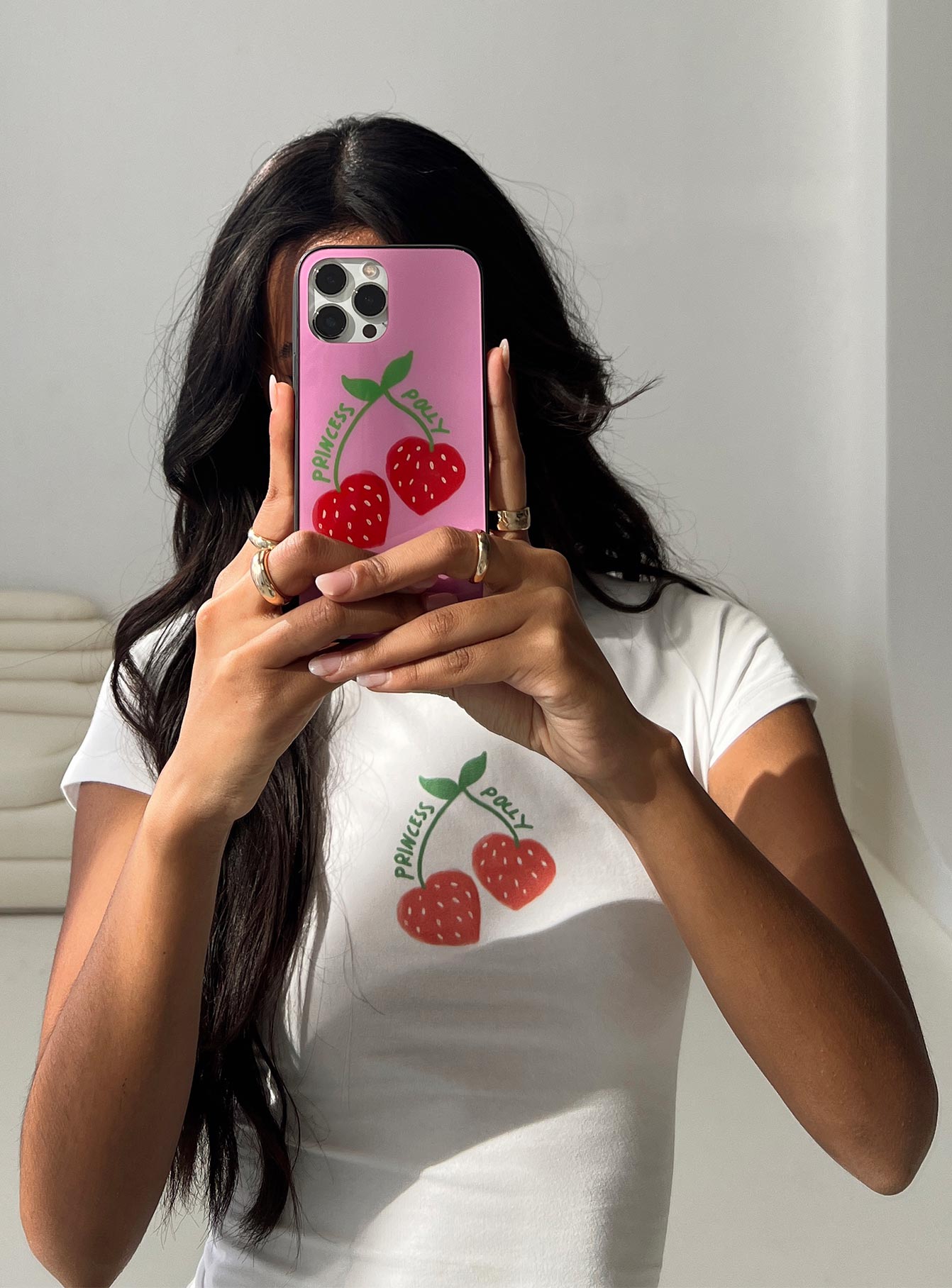Strawberry Lane iPhone Case Pink