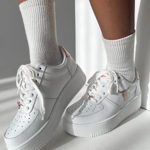 Windsor Smith Recharge Sneakers White / Rose Gold Reptile