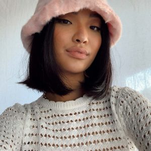 Delvey Fluffy Hat Pink