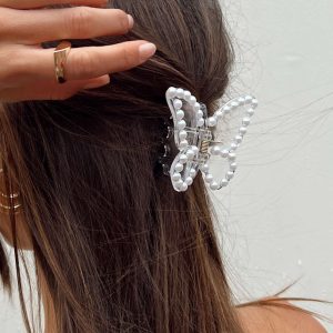 Aggie Hair Clip Pearl