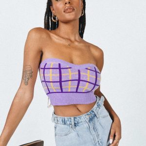 Pearce Strapless Top Lilac
