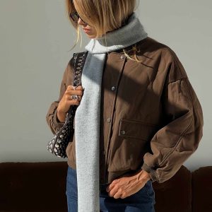 Delyla Knit Scarf Grey