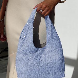 Baby Honey Sequin Shoulder Bag Blue