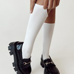 Garnet Socks White