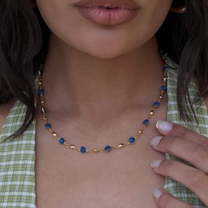 Abagail Gemstone Necklace Gold