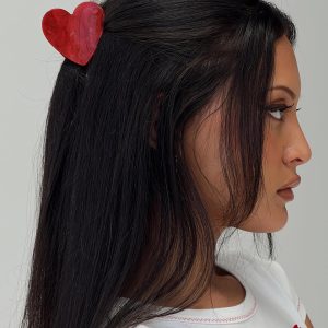 Love Heart Clip Red
