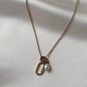 Schofield Pearl Necklace Gold