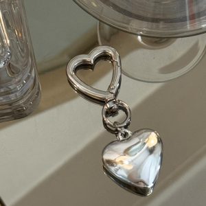 Two Lovers Key Ring Silver