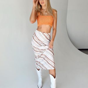 Zannia Maxi Skirt White