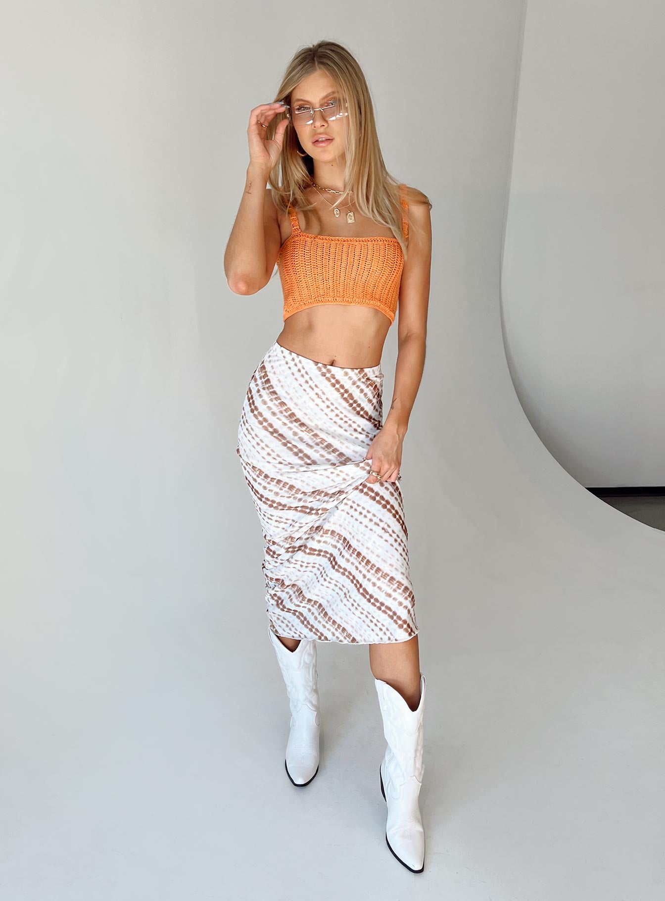 Zannia Maxi Skirt White