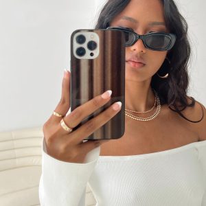 Ulani Iphone Case Brown Stripe