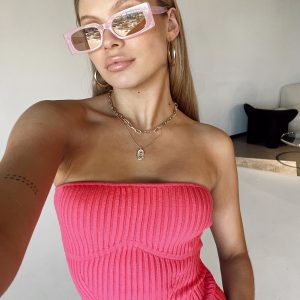 Royce Strapless Top Pink