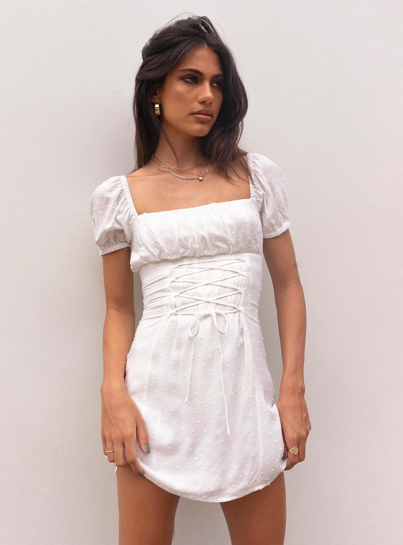 Fauci Mini Dress White - Image 6