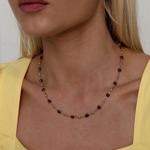 Daqiuri Necklace Gold / Red