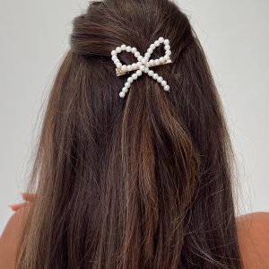 Rosy Hair Clip Pearl