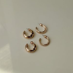 Eventually Earring Set Gold