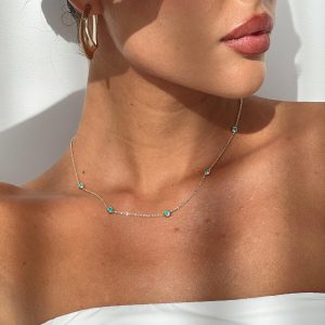 Josue Gem Necklace Gold