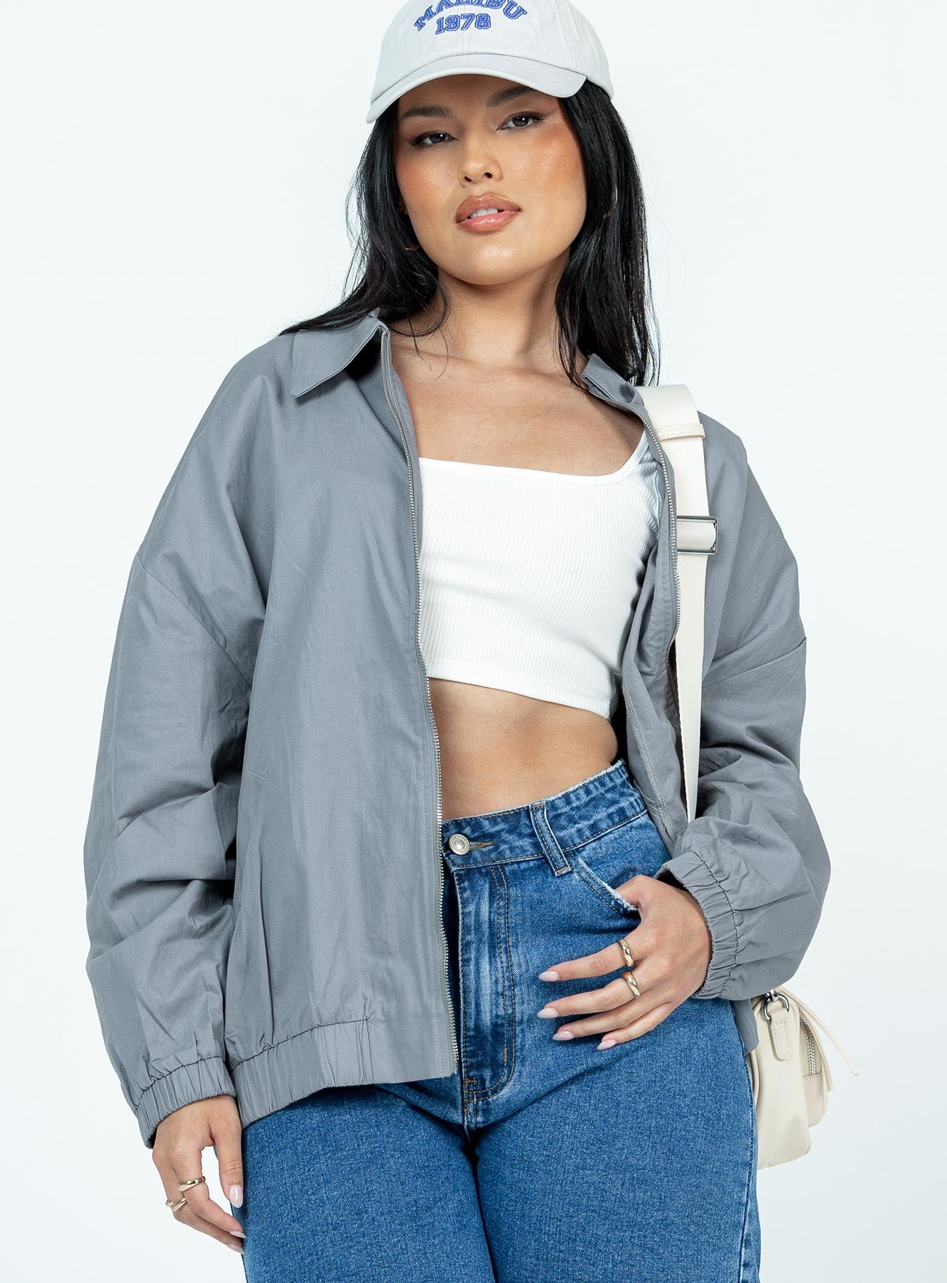 Telford Zip Up Coaches Jacket Slate - Image 2