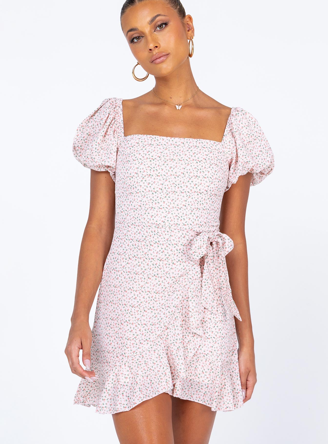 Annie Mini Dress Pink - Image 3
