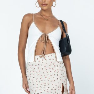 Kerri Mini Skirt Cream Floral