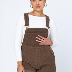 Kacey Short Overalls Brown