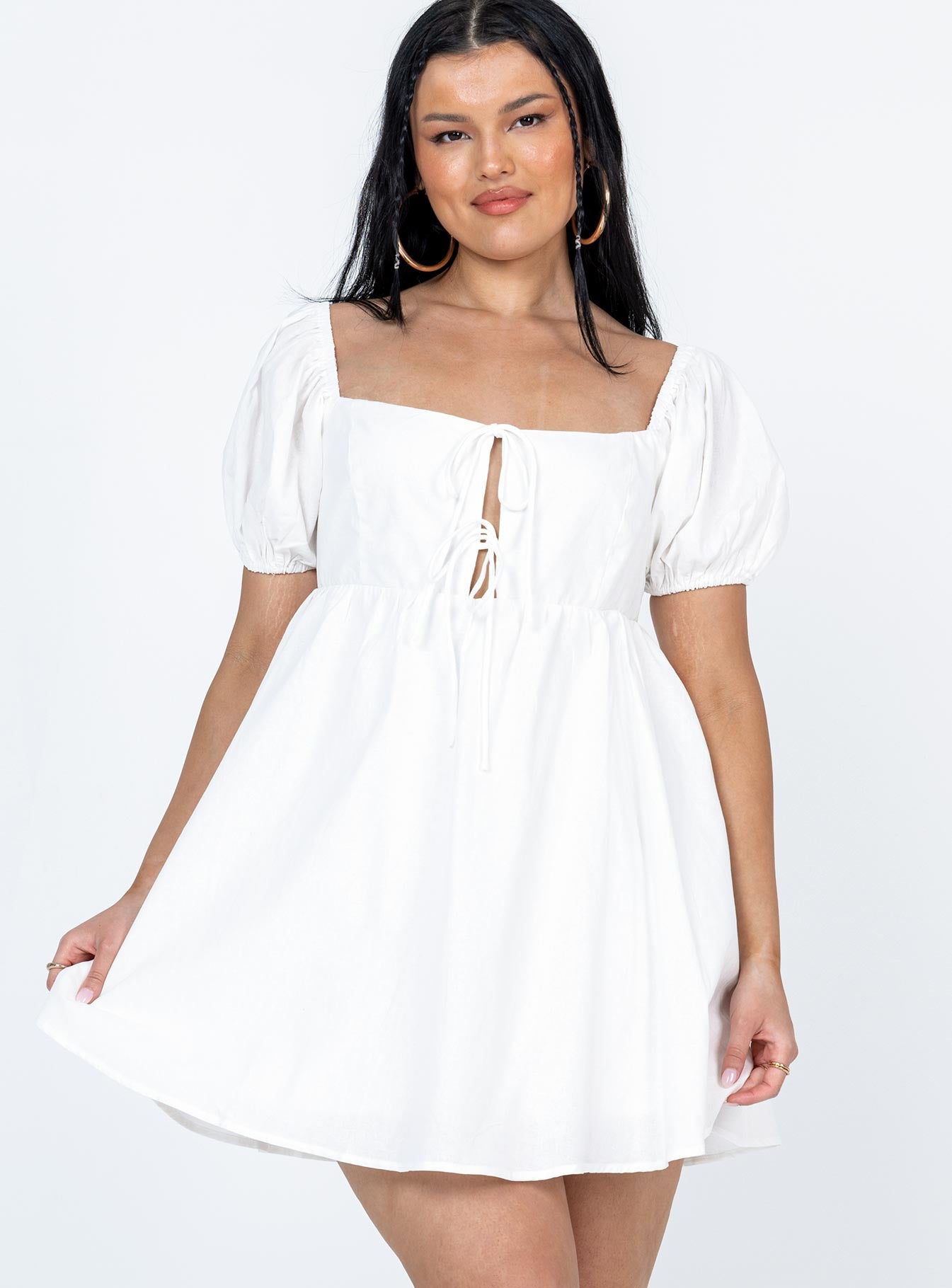 Keyla Mini Dress White - Image 2