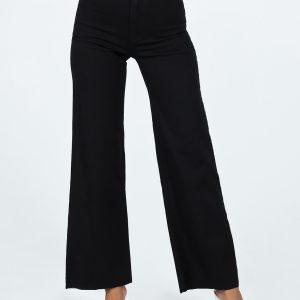 Vamp Wide Leg Denim Jeans Black