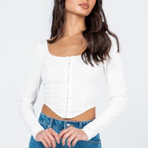 Axel Long Sleeve Top White