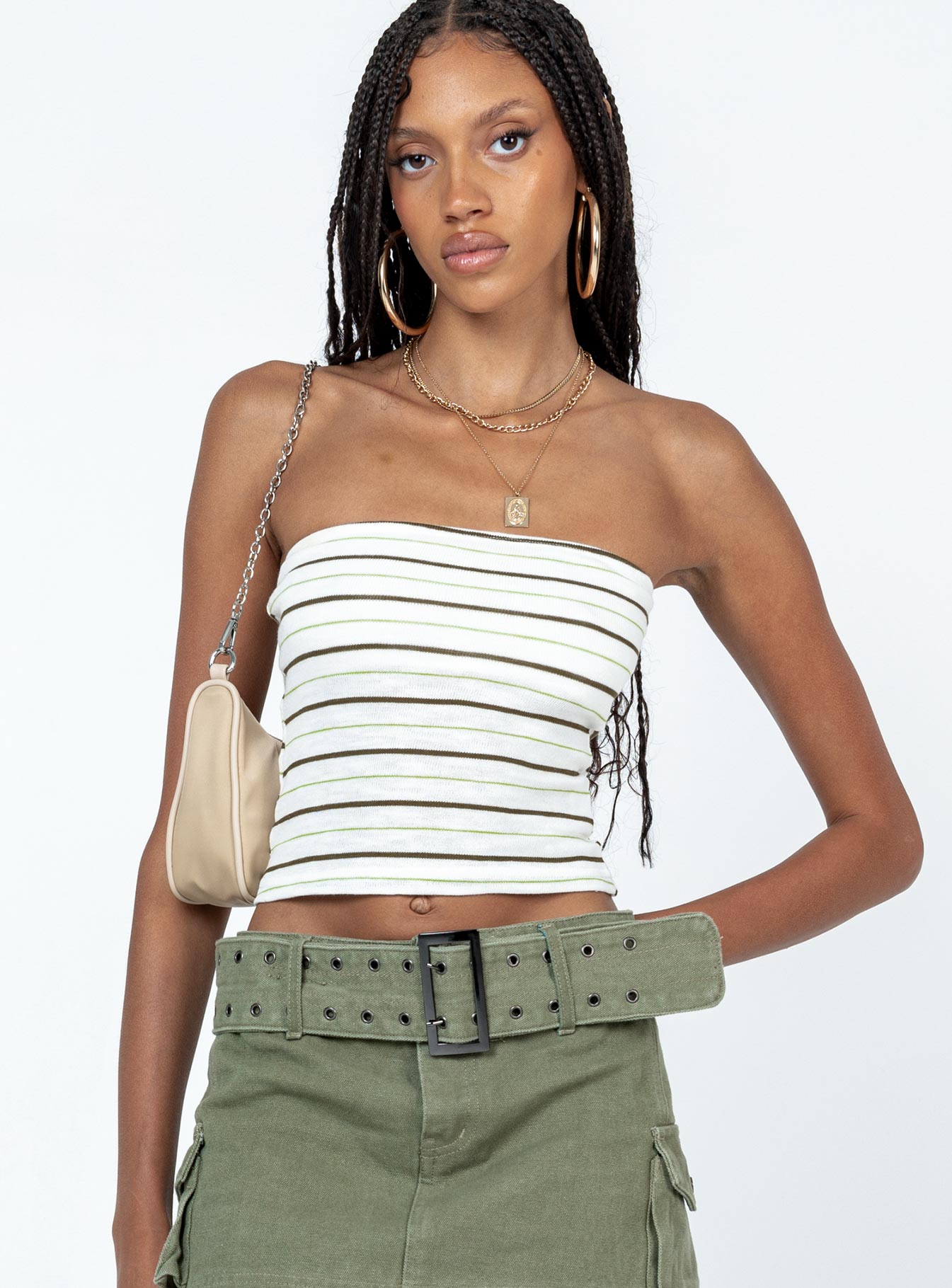 Devall Strapless Top Cream / Multi - Image 2