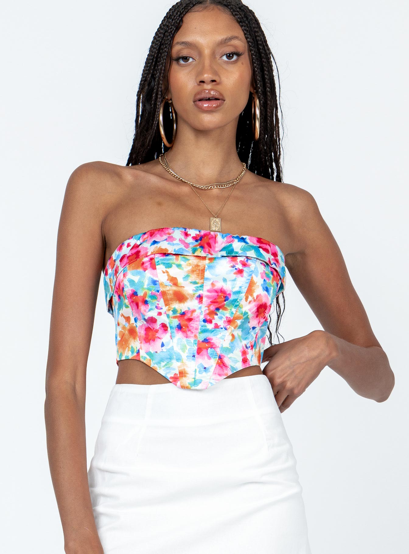 Perabo Strapless Top Floral - Image 2