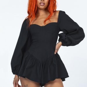 Chari Romper Black