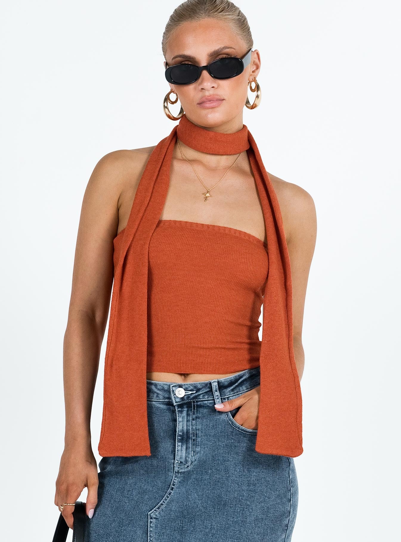 Styles Two Piece Top Orange - Image 2