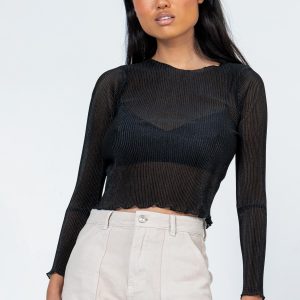 Nima Long Sleeve Top Black