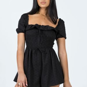 Leni Romper Black