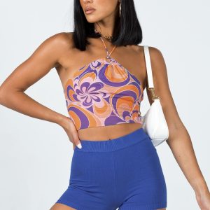 Seylena Knit Shorts Blue