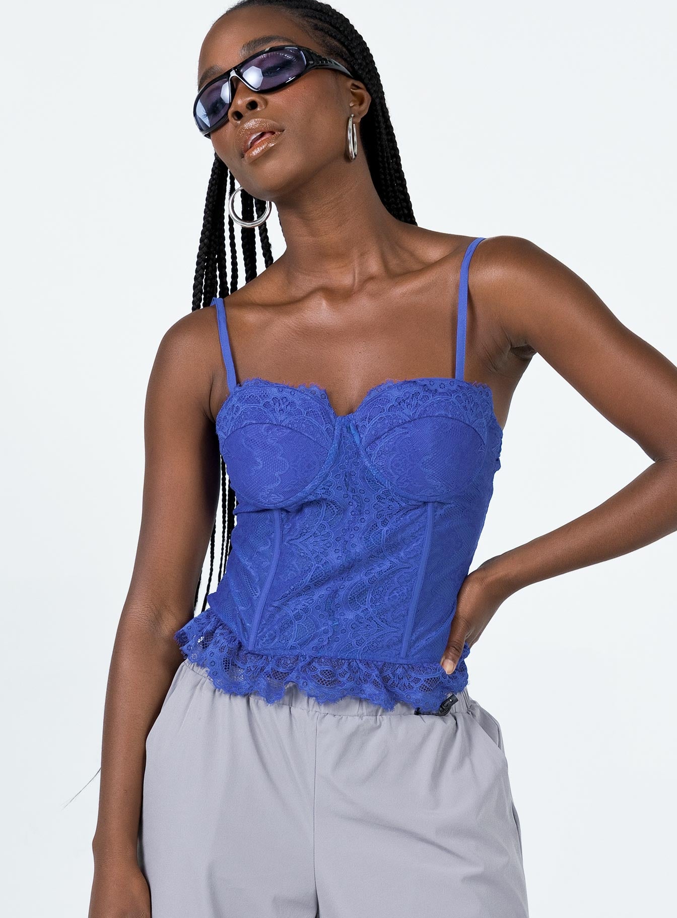 Balfour Corset Top Blue - Image 2