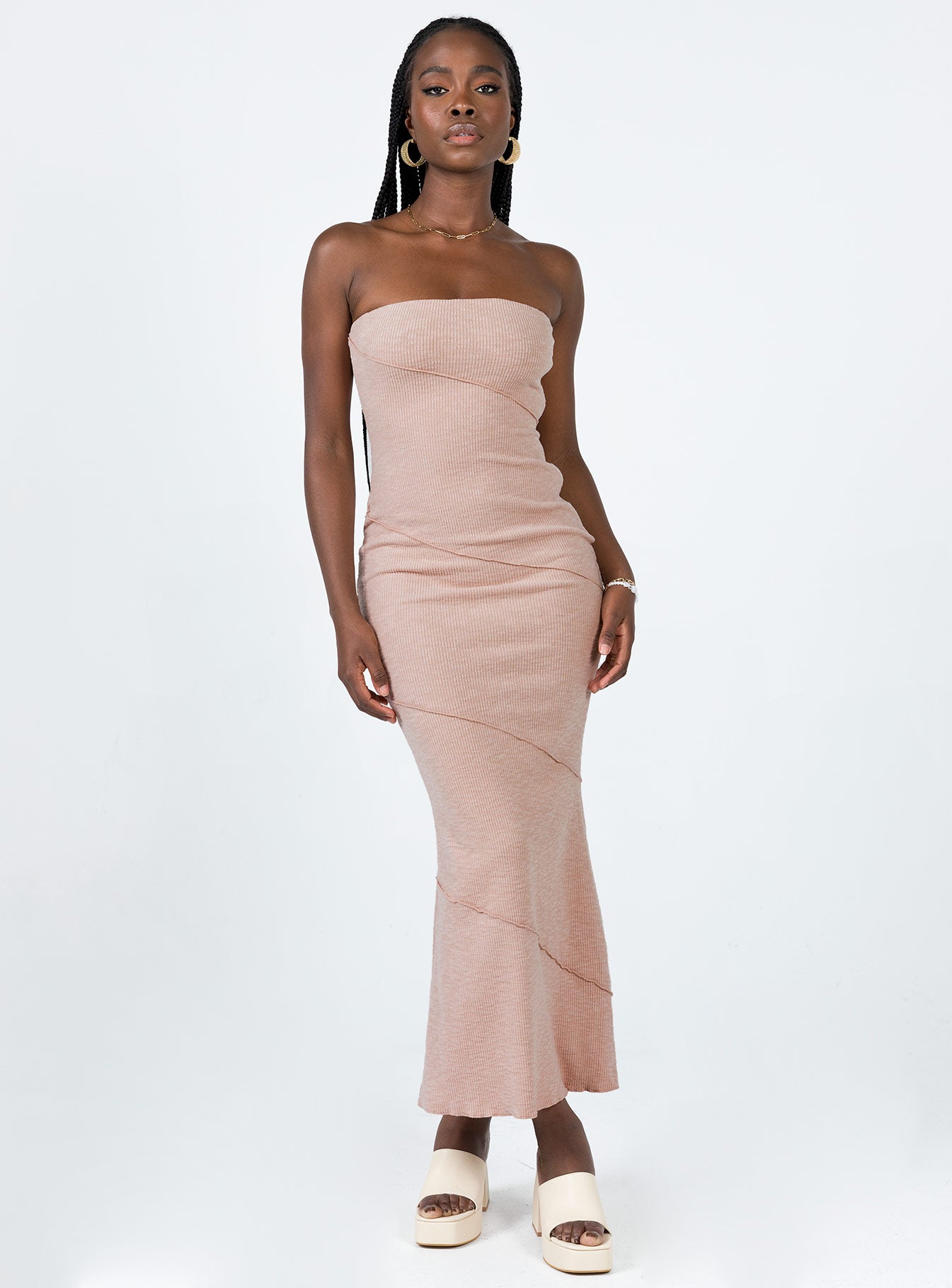 Oscar Midi Dress Dusty Pink - Image 2