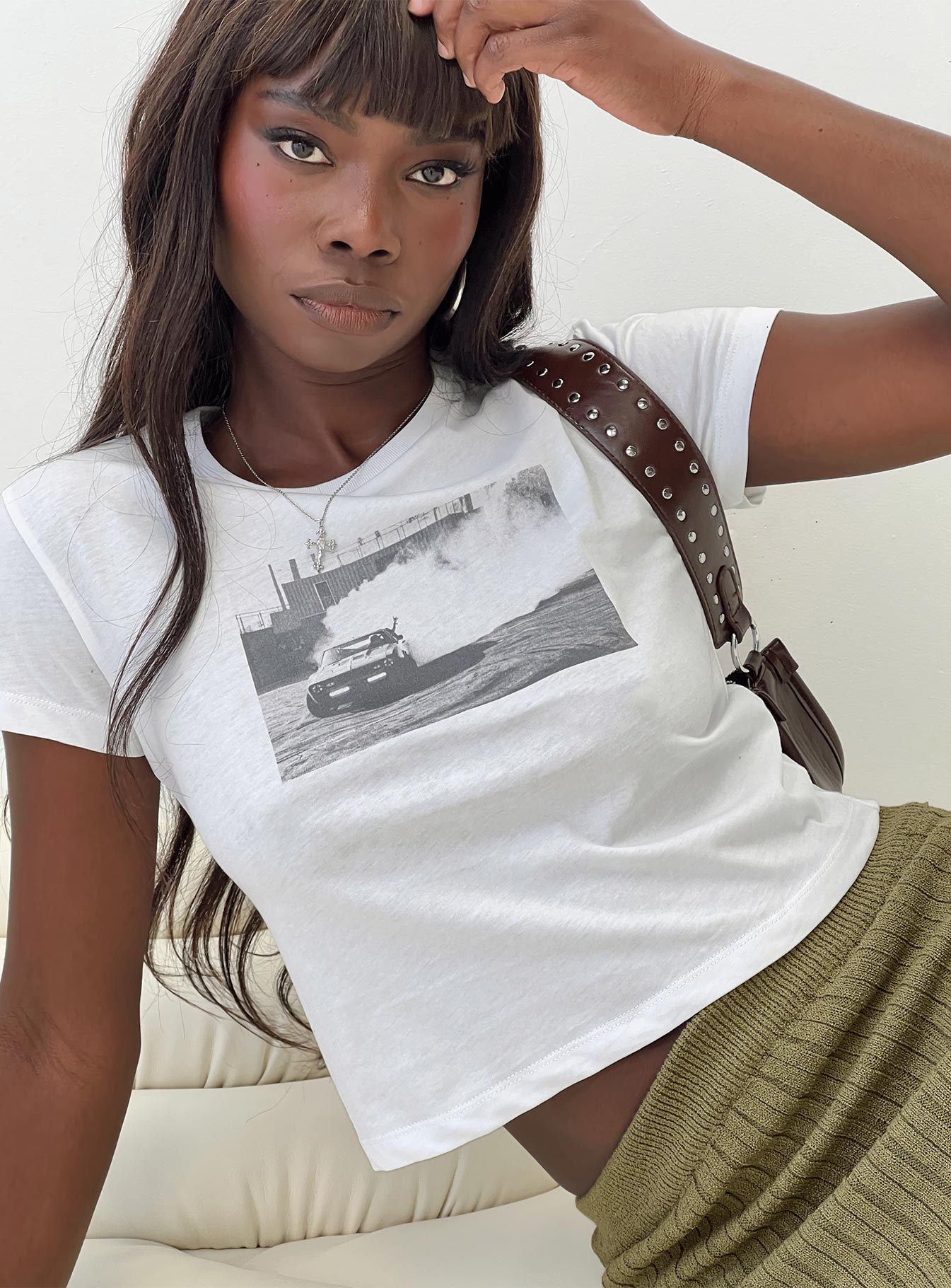 Drifter Graphic Tee White - Image 2